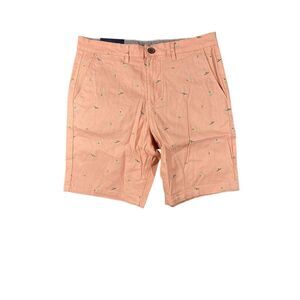 JACHS New York Mens Printed Stretch Chino Short in Pink Size 30